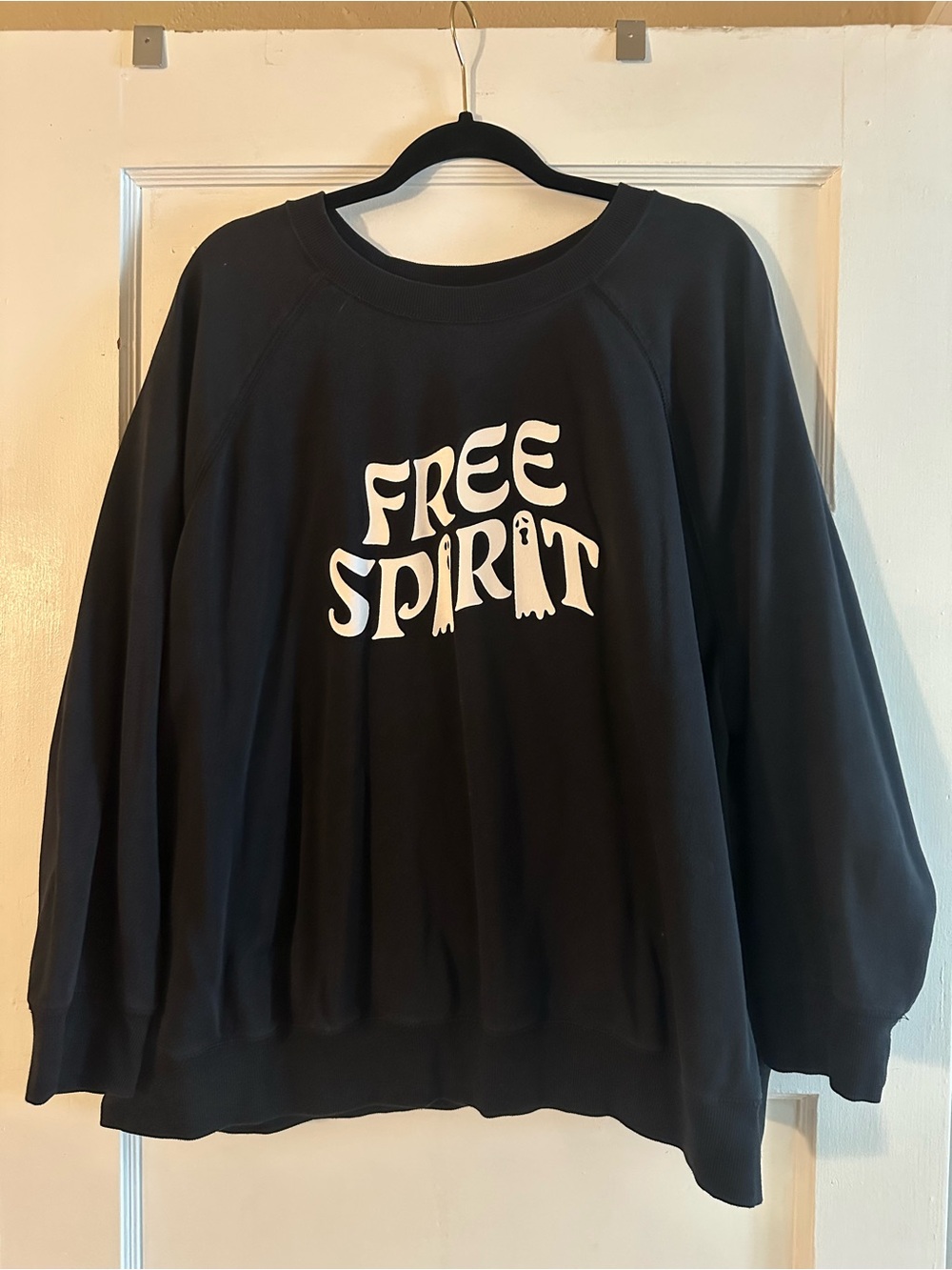 Old Navy Halloween Free Spirit Ghost Crewneck Sweatshirt - Black